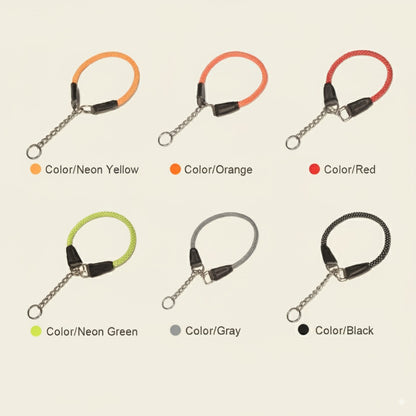 Large Dog Training Collar Reflective Nylon Stainless Steel