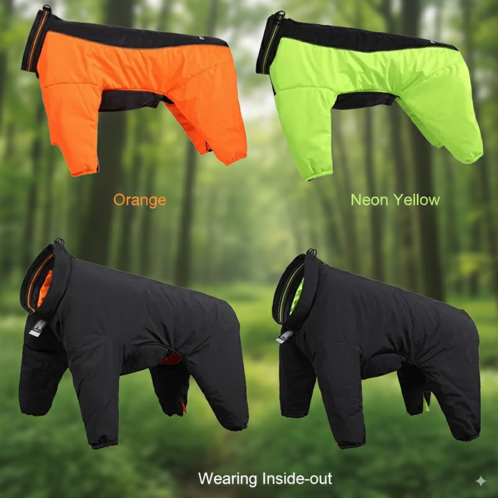 Winter Pet Dog Coat Reversible Clothes