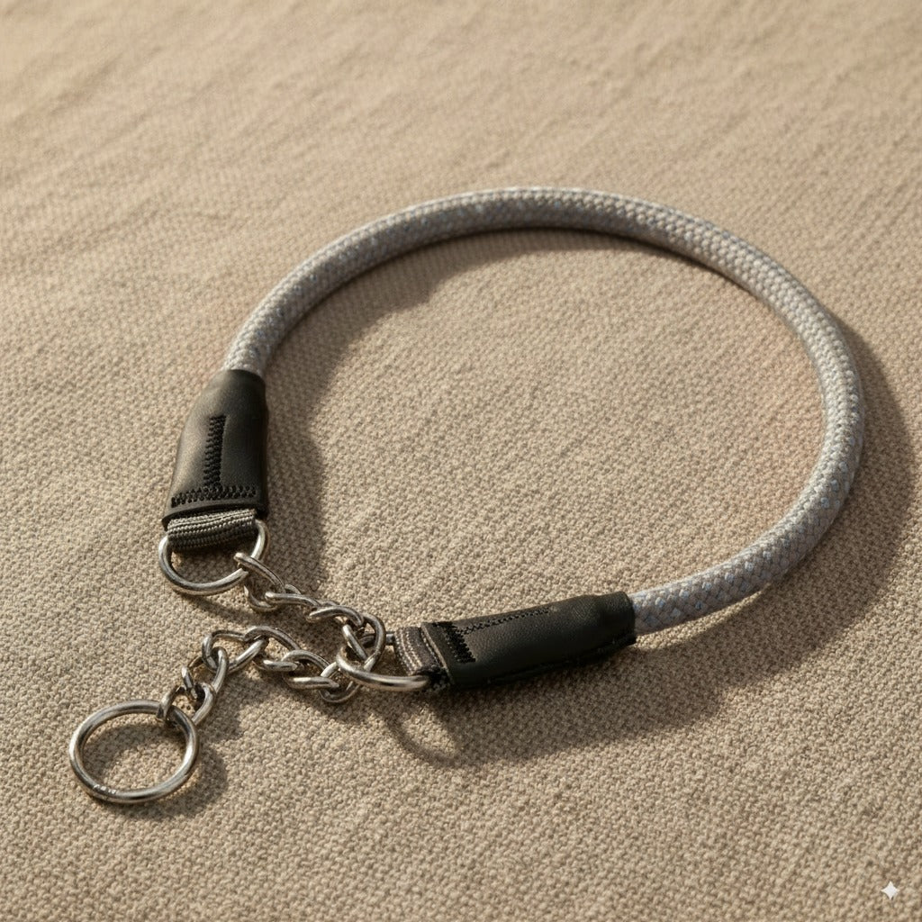 Large Dog Training Collar Reflective Nylon Stainless Steel