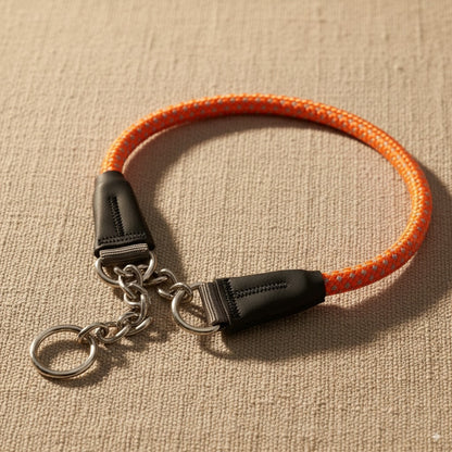 Large Dog Training Collar Reflective Nylon Stainless Steel