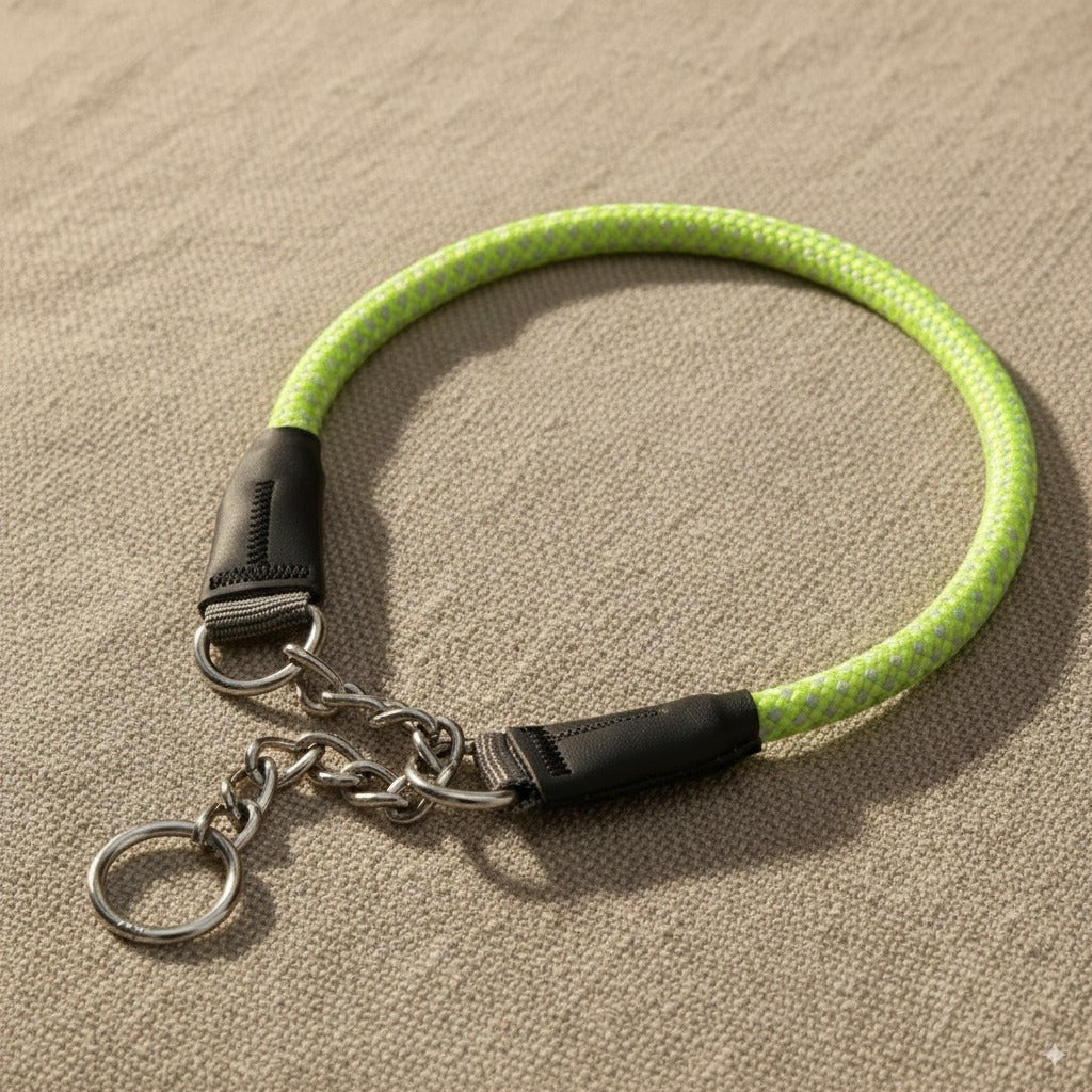 Large Dog Training Collar Reflective Nylon Stainless Steel