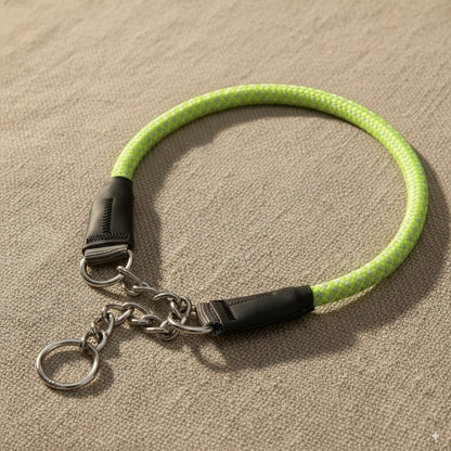 Large Dog Training Collar Reflective Nylon Stainless Steel