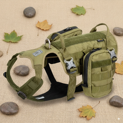 Tactical Military Dog Harness Backpack – Waterproof Nylon 66
