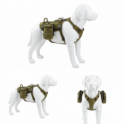 Tactical Military Dog Harness Backpack – Waterproof Nylon 66