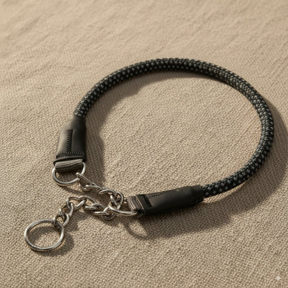 Large Dog Training Collar Reflective Nylon Stainless Steel