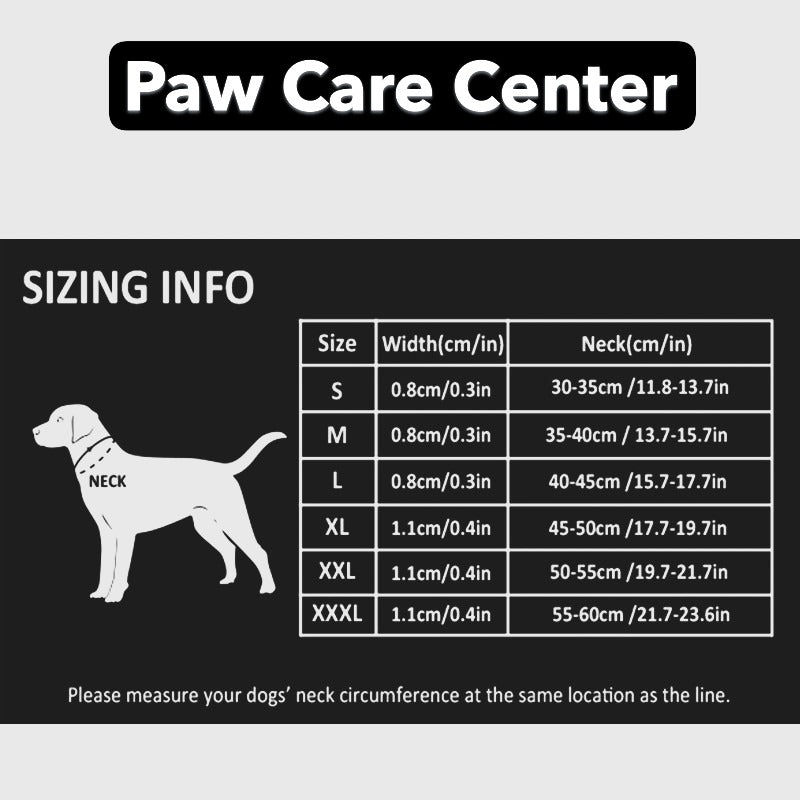 Large Dog Training Collar Reflective Nylon Stainless Steel