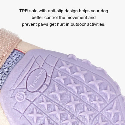 Breathable Dog Shoes with TPR Sole Flexible Protectable Soft