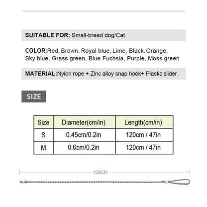 Pet Leash Lightweight Nylon Rope Dog Leash